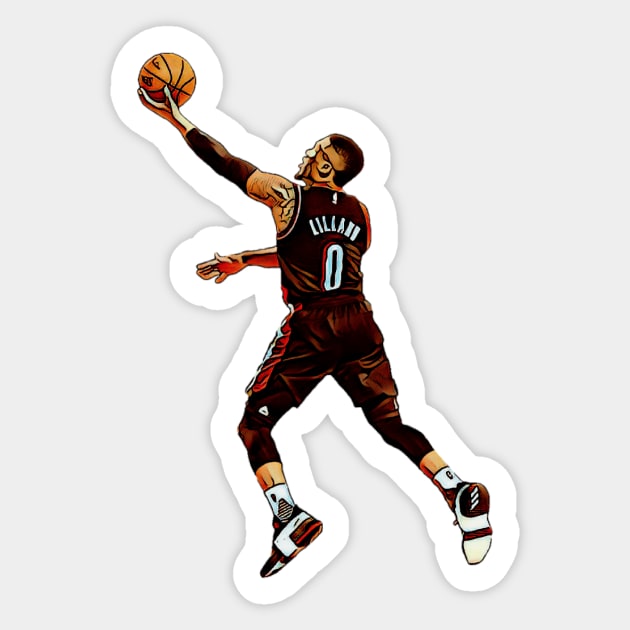 Lillard Sticker by HoopDynastees